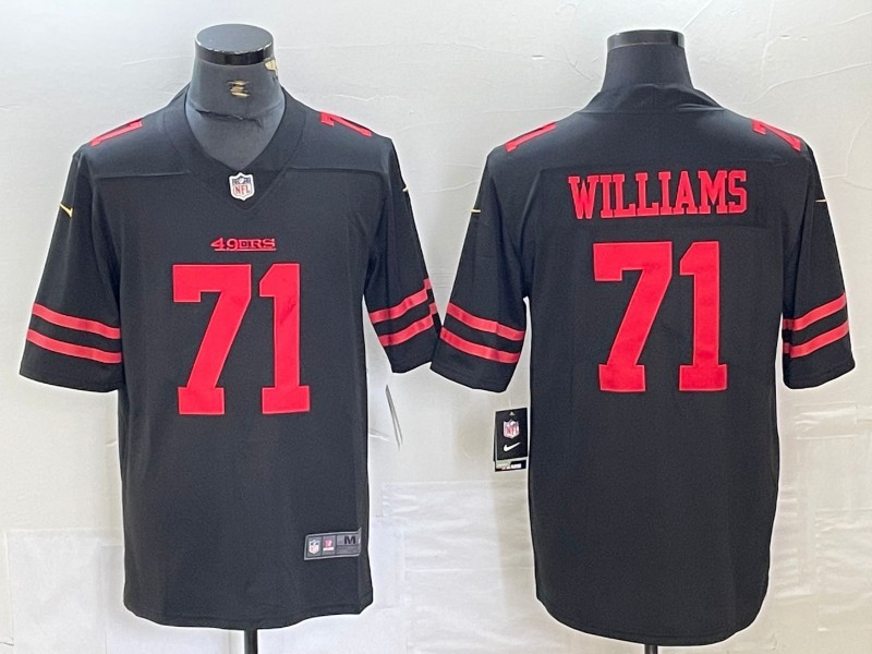 NFL San Francisco 49ers #71 Williams Black Limited Jersey