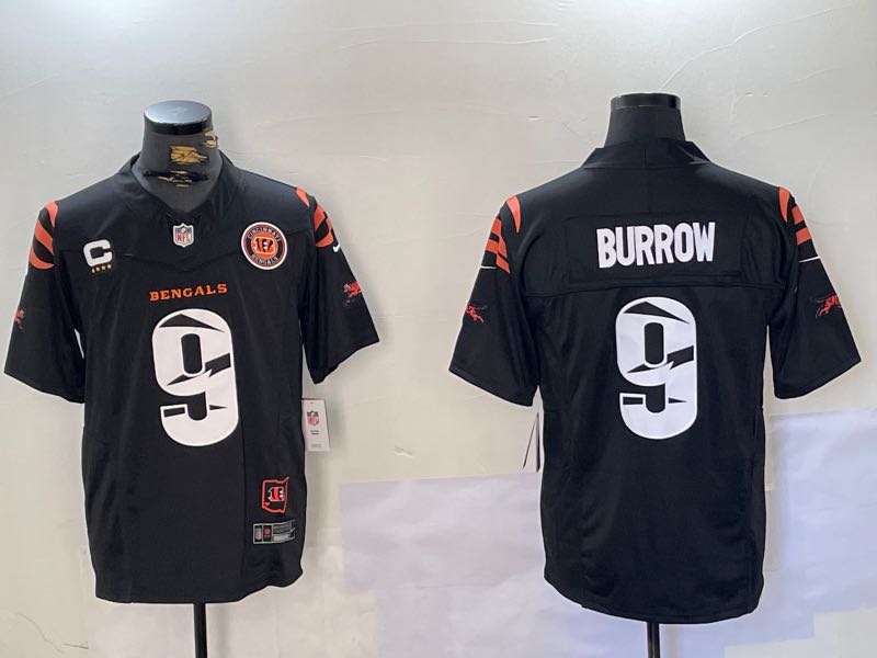 NFL Cleveland browns #9 Burrow black Limited Jersey