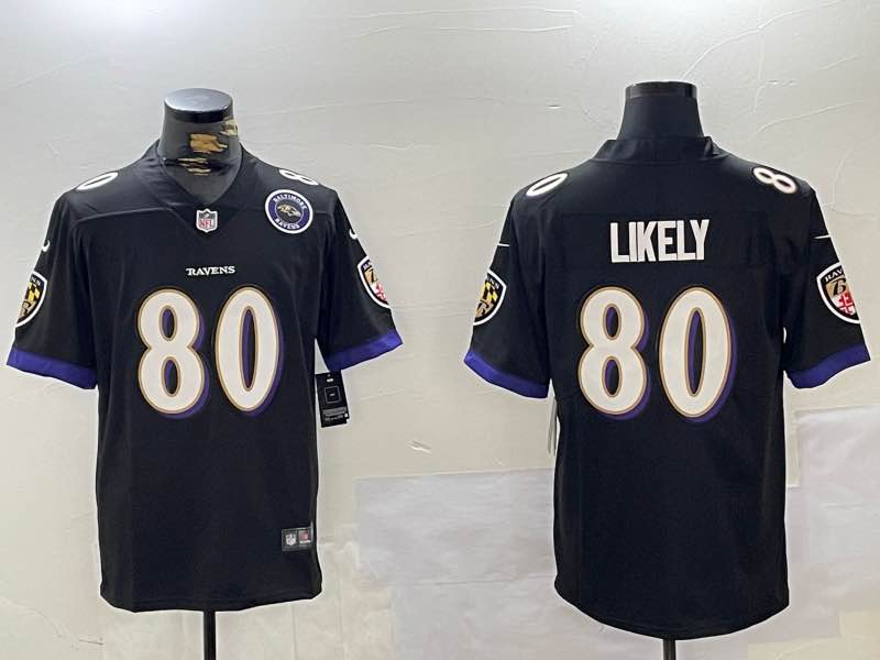 NFL Baltimore Ravens #80 Likely Black Vapor Limited Jersey 