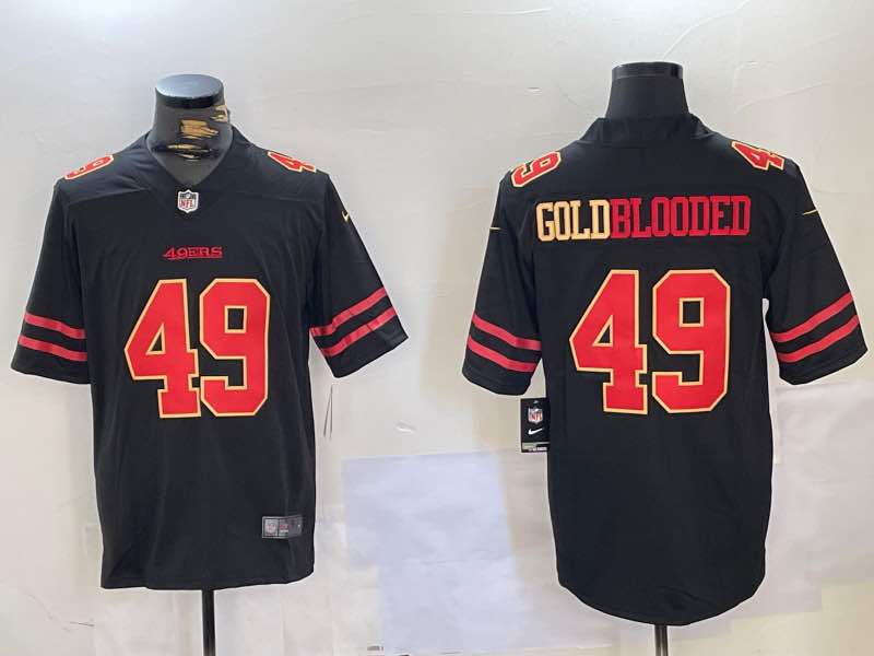 NFL San Francisco 49ers #49 Goldblooded New Limited Red Jersey