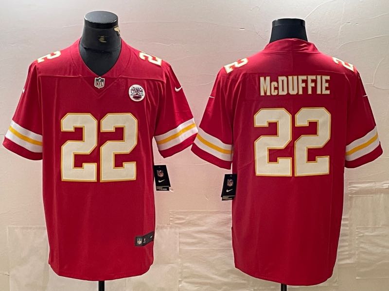 NFL Kansas City chiefs #22 McDuffie red Jersey