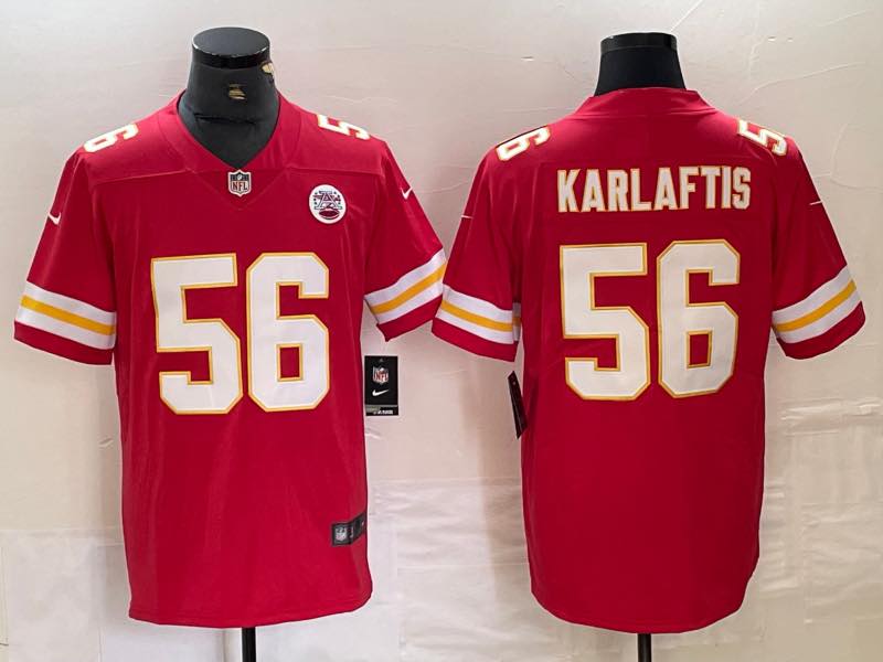 NFL Kansas City chiefs #56 Karlaftis Red Jersey