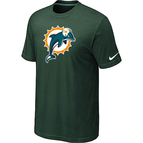  Miami Dolphins Sideline Legend Authentic Logo TShirt D- Green 91 