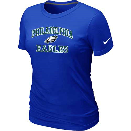  Philadelphia Eagles Womens Heart& Soul Blue TShirt 46 