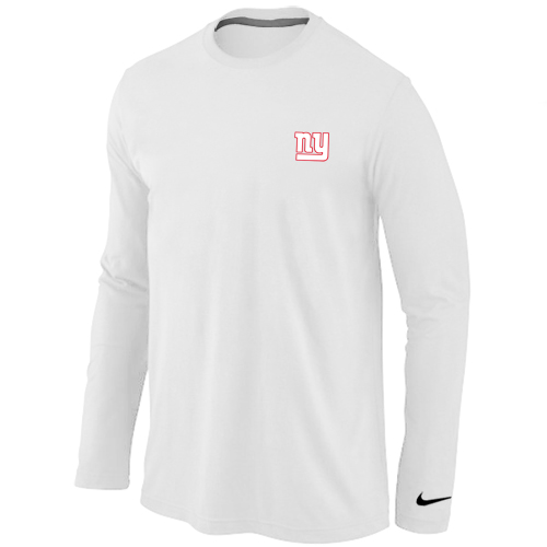 New York Giants Logo Long Sleeve T-Shirt White