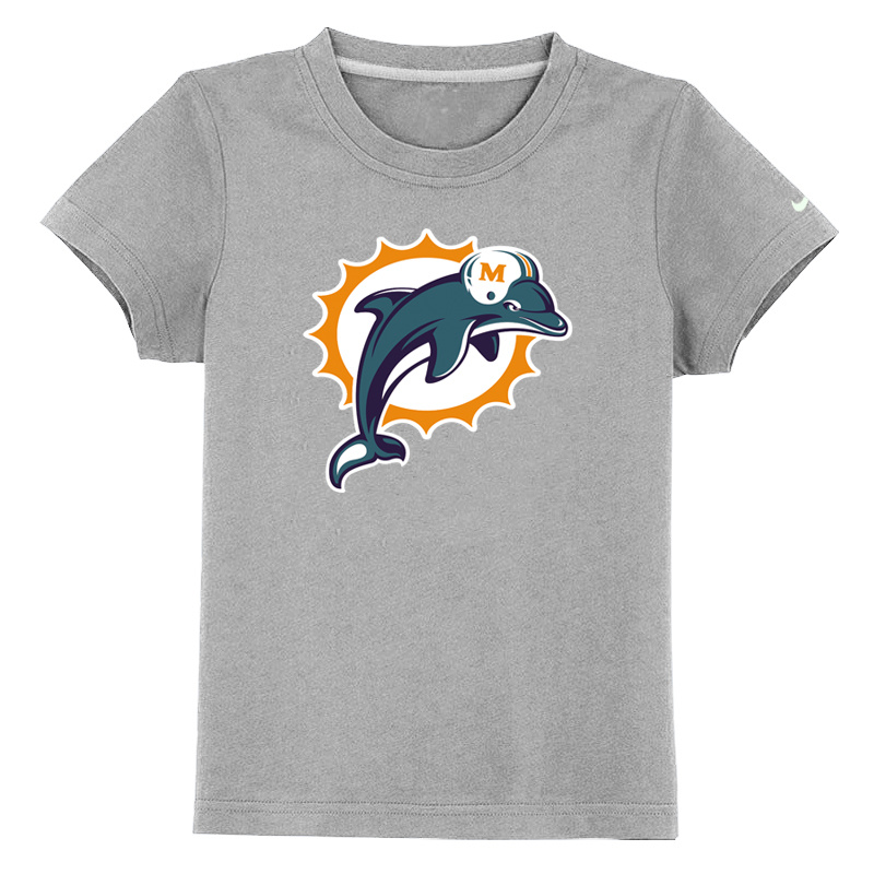 Miami Dolphins Sideline Legend Authentic Youth Logo T Shirt light grey