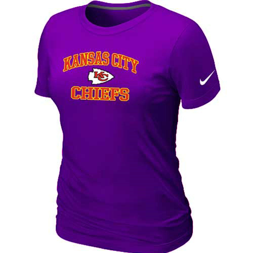  Kansas City Chiefs Womens Heart& Soul Purple TShirt 27 
