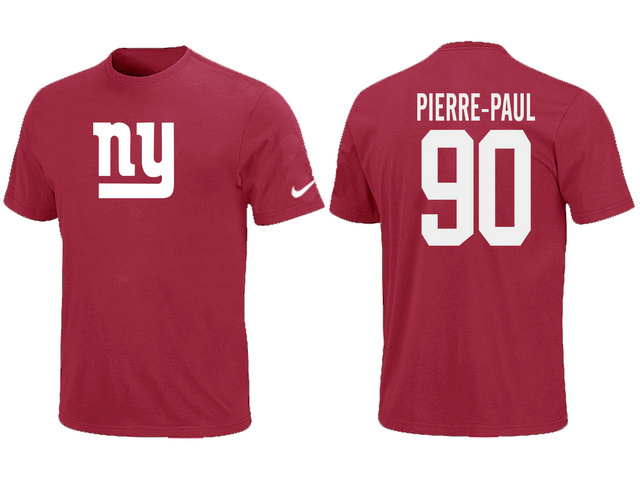 Nike New York Giants Jason Pierre Paul Name& Number TShirt Red 98 