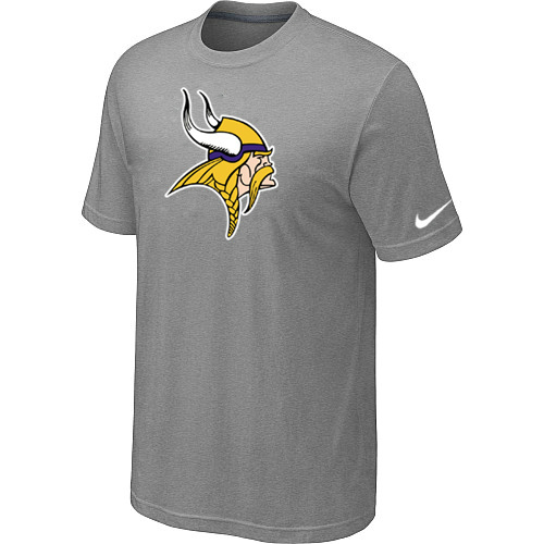  Minnesota Vikings Sideline Legend Authentic Logo TShirt Lightgrey 84 