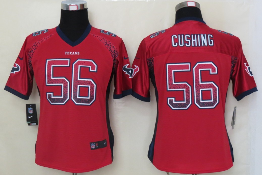 Women 2013 NEW Nike Houston Texans 56 Cushing Drift Fashion Red Elite Jerseys