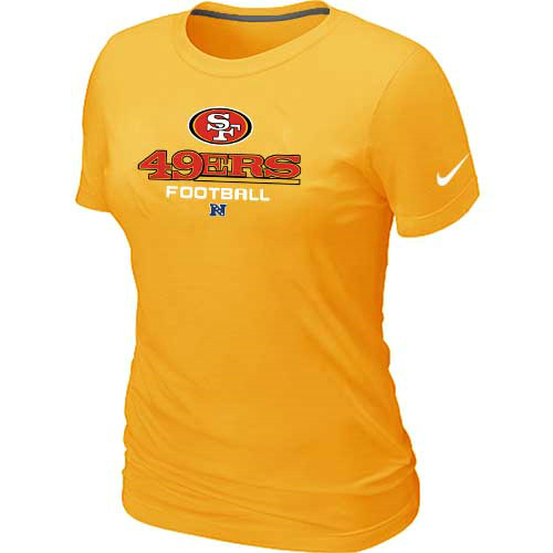  San Francisco 49 ers Yellow Womens Critical Victory TShirt 206 