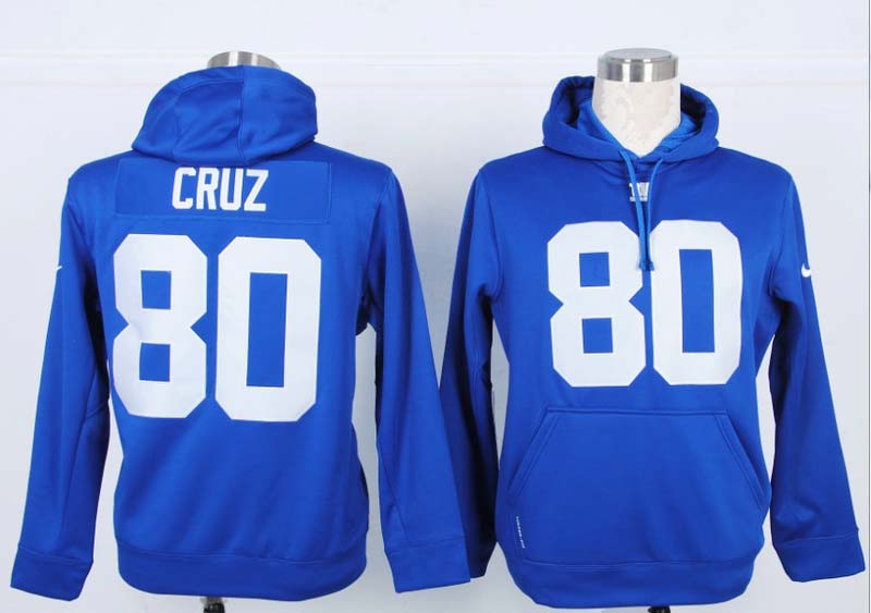 Nike NFL New York Giants #80 Cruz Blue Hoodie