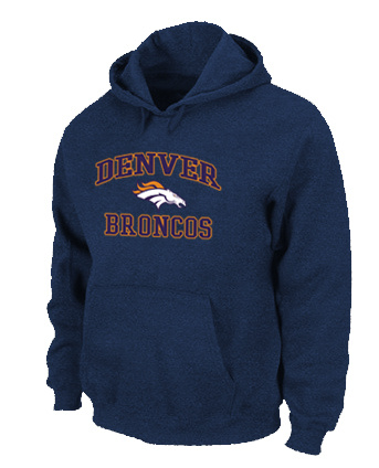 Denver Broncos Heart & Soul Pullover Hoodie D.Blue