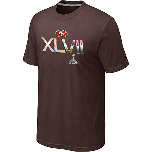  Mens San Francisco 49 ers Super BowlXLVII On Our Way Brown TShirt 105 