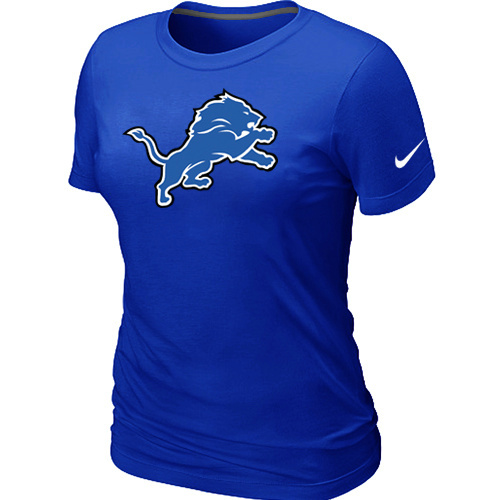  Detroit Lions Blue Womens Logo TShirt 77 