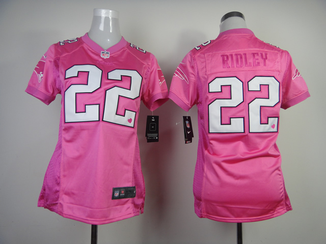 NFL New England Patriots #22 Ridley Women Pink Jersey