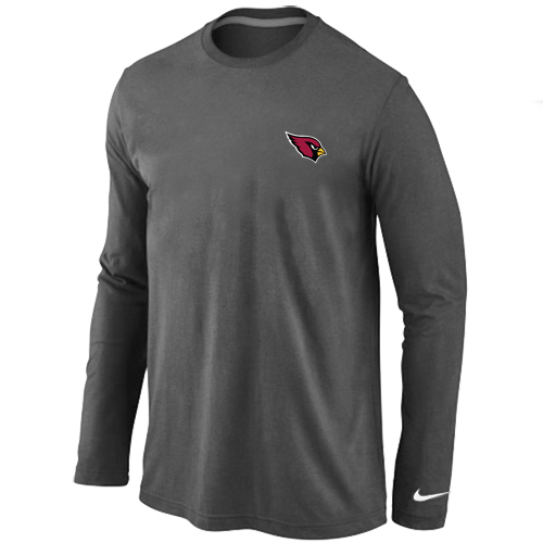 Arizona Cardinals Logo Long Sleeve T-Shirt D.Grey