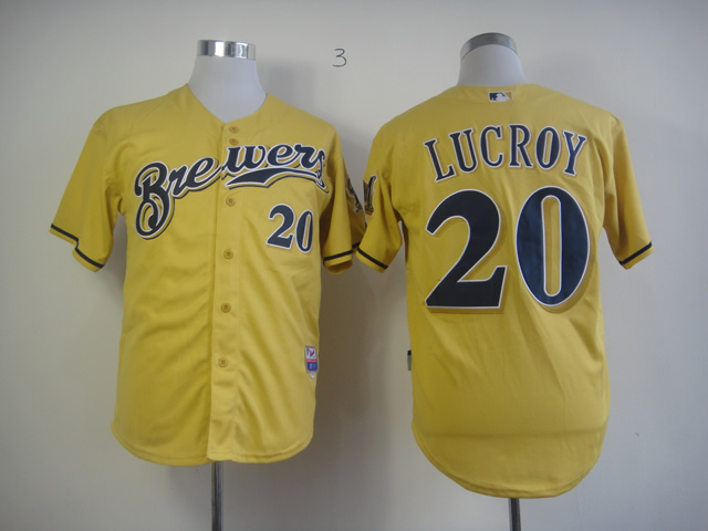 Milwaukee Brewers 2013 Authentic 20 LUCROY Alternate Cool Base Jersey