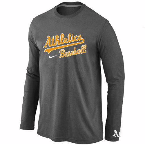 Nike Oakland Athletics Long Sleeve T-Shirt D.Grey
