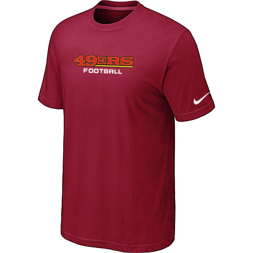  Nike San Francisco 49 ers Sideline Legend Authentic Font TShirt Red 244 