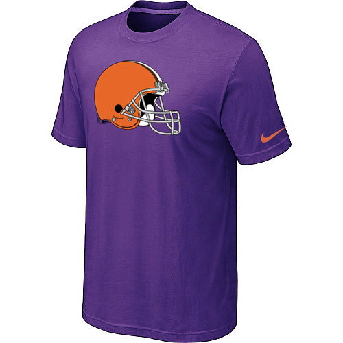  Cleveland Browns Sideline Legend Authentic Logo TShirt Purple 86 