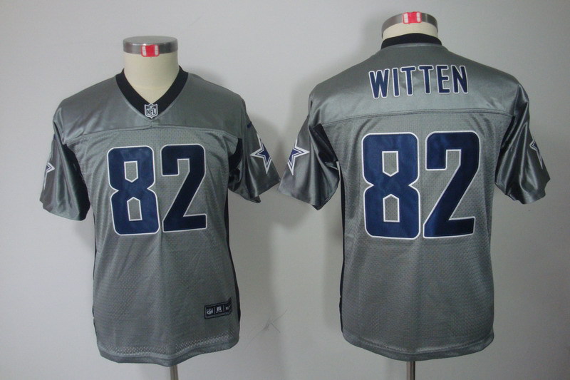 NFL Dallas Cowboys #82 Witten Youth Grey Lights Out Jersey
