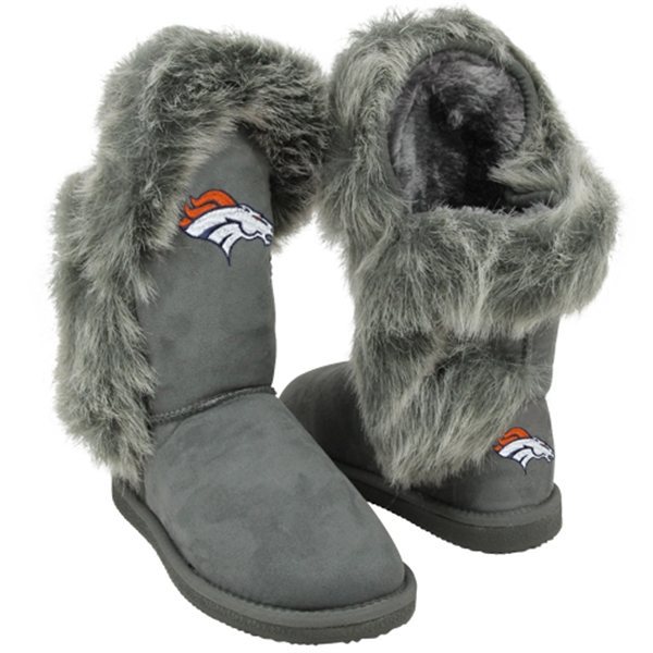 NFL Denver Broncos  Womens Cuce Shoes Ladies Fanatic Boots Gray