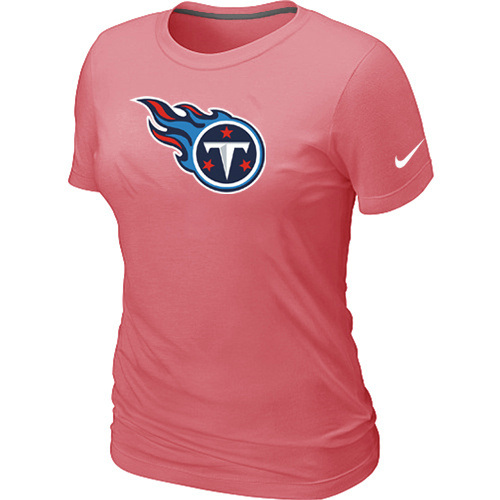  Tennessee Titans Pink Womens Logo TShirt 5 