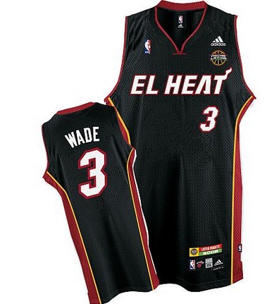 Miami El Heat #3 Wade Black Jersey