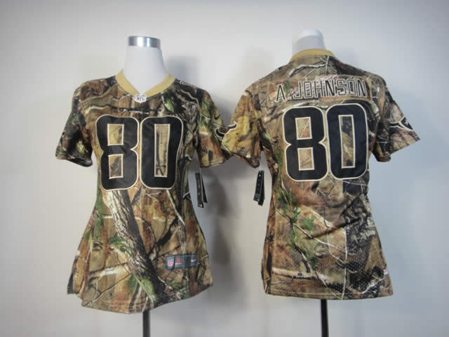 NFL Nike Houston Texans #80 A.Johnson Camo Women Jersey