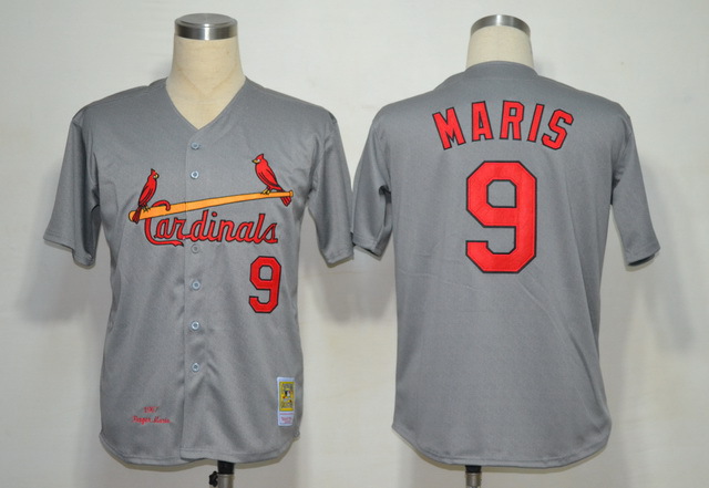 MLB Jerseys St. Louis Cardinals 9 Roger Maris M&N 1967