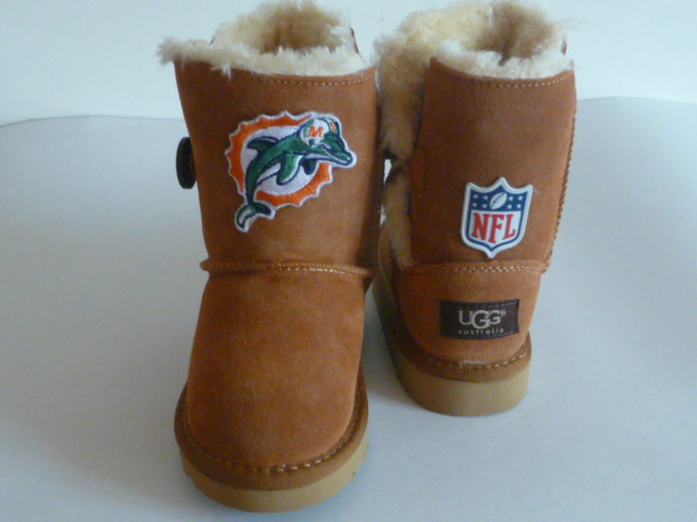 NFL Miami Dolphins Cuce Shoes Kids Fanatic Boots Tan