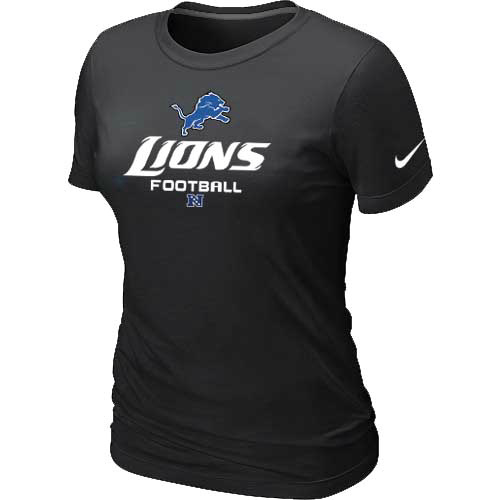  Detroit Lions Black Womens Critical Victory TShirt 63 