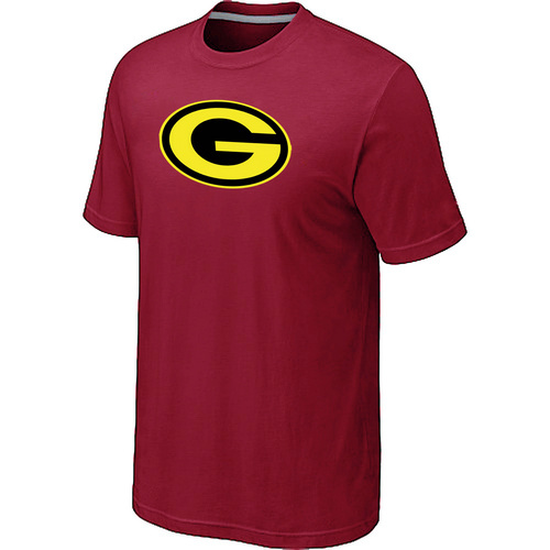  Mens Green Bay Packers Neon Logo Charcoal Red Tshirt 18 
