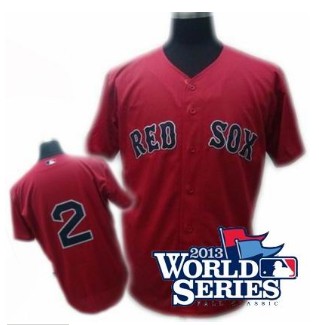 Boston Red Sox Authentic #2 Jacoby Ellsbury red Jerseys w2013 World Series Patch