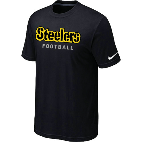  Nike Pittsburgh Steelers Sideline Legend Authentic Font TShirt Black 86 