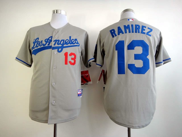 MLB Los Angeles Dodgers #13 Ramirez Jersey Grey