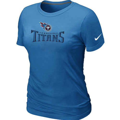 Nike Tennessee Titans Authentic Logo Womens TShirt L- Blue 3 