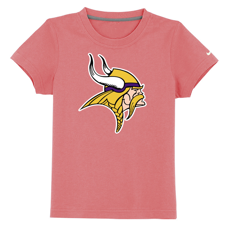 Minnesota Vikings Sideline Legend Authentic Logo Youth T Shirt Pink