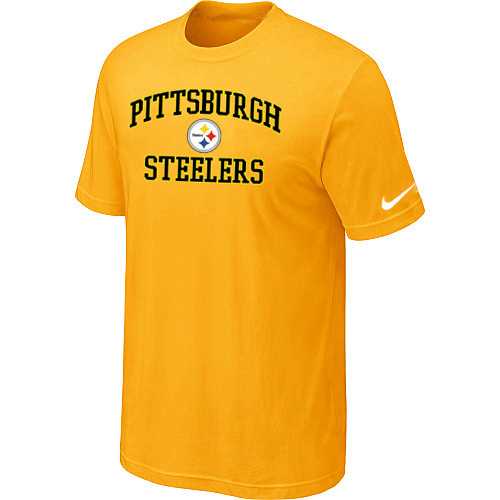  Pittsburgh Steelers Heart& Soul Yellow TShirt 72 