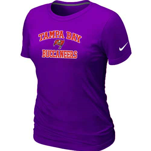  Tampa Bay Buccaneers Womens Heart& Soul Purple TShirt 24 