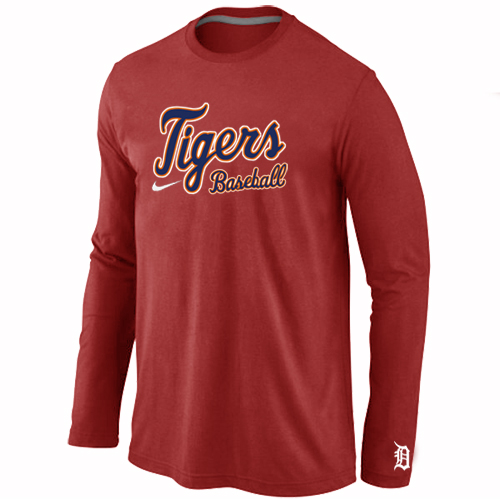 Nike Detroit Tigers Long Sleeve T-Shirt RED