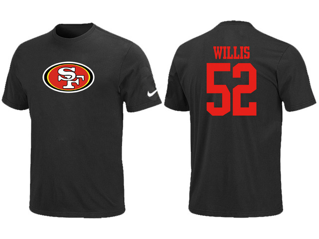  Nike San Francisco 49 ers Patrick Willis Name& Number TShirtB Lack 238 