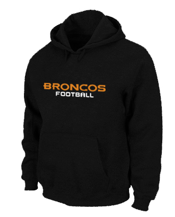 Denver Broncos Authentic font Pullover Hoodie Black