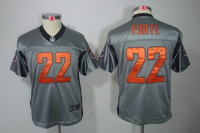 NFL Chicago Bears #22 Forte Youth Grey Lights Out Jersey