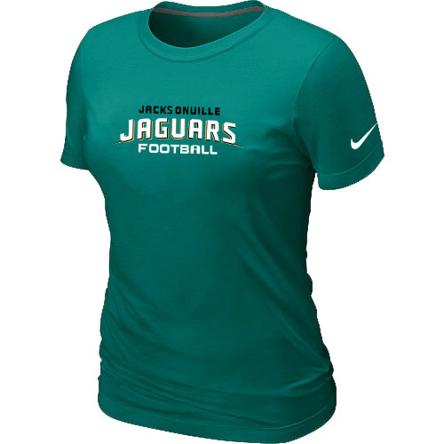  Nike Jacksonville Jaguars Sideline Legend Authentic Font Womens TShirt Green 5 