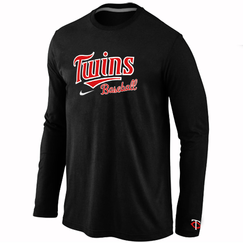 Nike Minnesota Twins Long Sleeve T-Shirt Black