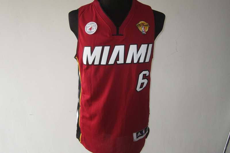 Miami Heat #6 James Red 25th Anniversary Jersey