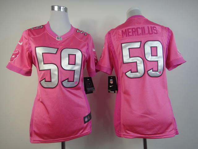 NFL Houston Texans #59 Mercilus Women Pink Jersey