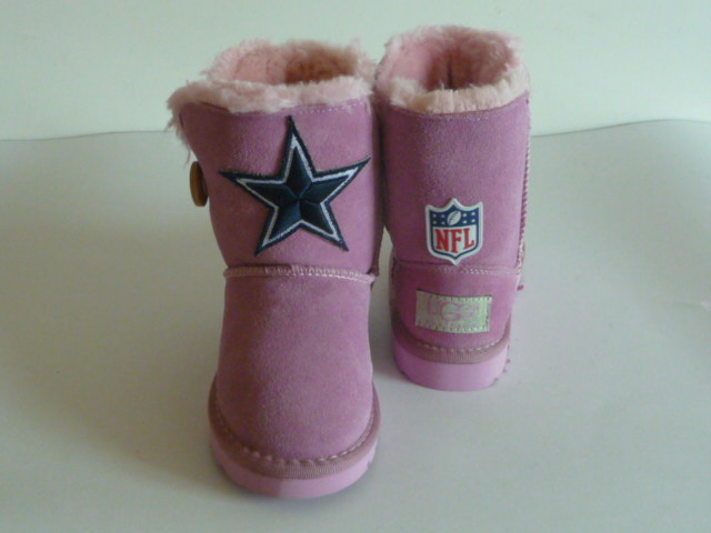 Youth Dallas Cowboys Boots Pink